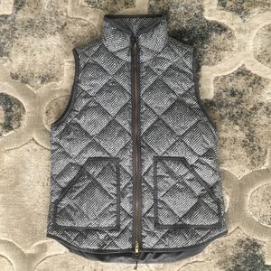 J Crew Puffy Herringbone Vest